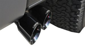 Ford F-150 Raptor Performance Exhaust - CORSA Performance - Cat Back Single Side Exit with Twin 4.0in. Black PVD Pro-Series Tips - Black - 2010